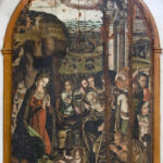 Un dipinto della chiesa raffigurante l'Adorazione dei Pastori