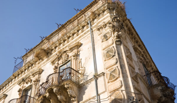 Extérieur du Palais Beneventano, Scicli
