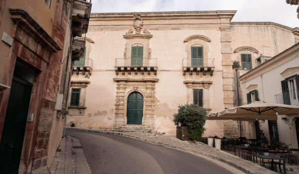 Exterior of the facade of Palazzo Battaglia, Ragusa